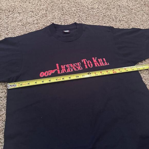 1985 Rare James Bond 007 License To Kill Movie Promo Shirt Sz.L Made in USA - Picture 7 of 7